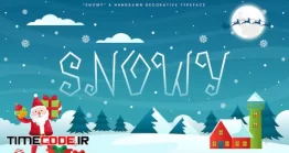 دانلود فونت انگلیسی برفی Snowy – Decorative Christmas Font