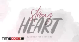 دانلود فونت انگلیسی قلمو  Strong Heart – Font Duo
