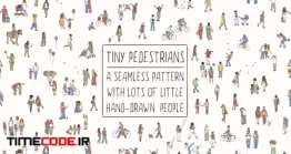 دانلود پترن عابرین پیاده Tiny Pedestrians Seamless Pattern