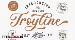 دانلود فونت انگلیسی مخصوص طراحی لوگو Troyline – Font Duo (+Logotype)