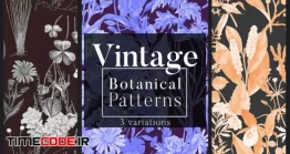 دانلود پترن برگ Vintage Botanical Patterns