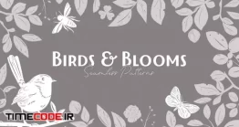دانلود پترن گل و بوته Birds & Blooms Seamless Patterns