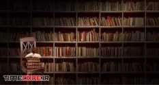 chair with books background bookshelves library 22385001 29 57 304