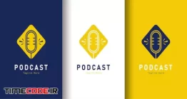 دانلود وکتور لایه باز لوگو پادکست Detailed Podcast Logo