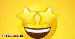 دانلود آیکون ایموجی با چشمان ستاره ای Emoji Face With Excited Star Struck Emoticon
