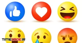 دانلود ایموجی لایک و قلب فیسبوک Facebook Emoji Reactions