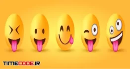 دانلود آیکون ایموجی چشمک و زبان درازی Funny Winking Emoji With Stuck Out Tongue