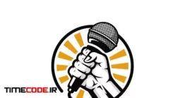 دانلود وکتور لایه باز لوگو پادکست Karaoke Logo