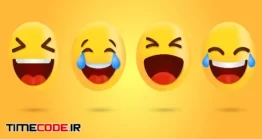 دانلود آیکون ایموجی خنده Laughing Emoji With Tears