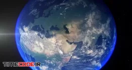 دانلود فوتیج برگشت از نقشه تهران به کره زمین Realistic Earth Zoom Out Clouds Iran Tehran
