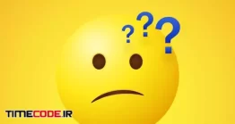 دانلود آیکون ایموجی تعجب و علامت سوال Thinking Emoji Face With Question Mark Symbols