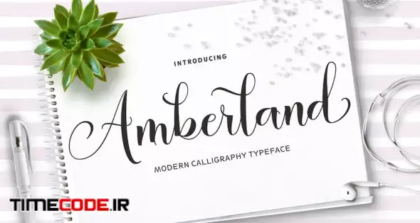 فونت Script دانلود فونت انگلیسی اسکریپت Amberland Script – تایم کد