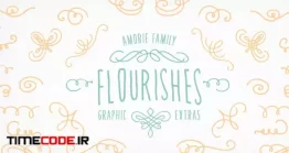 دانلود فونت انگلیسی فانتزی دستنویس Amorie Font Elements – Flourishes
