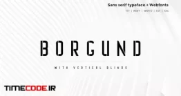 دانلود فونت انگلیسی ساده و شیک Borgund Blinds – Modern Typeface + WebFont