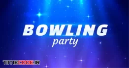 دانلود وکتور لایه باز پوستر باشگاه بولینگ Bowling Party Club Poster