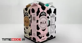 دانلود موکاپ شیر پاکتی Boxed Drinks Liquid Packaging Mockups