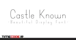 دانلود فونت انگلیسی نازک و ساده Castle Known – Font
