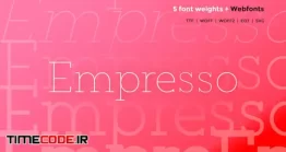 دانلود فونت انگلیسی کلاسیک Empresso – Classic WebFont With 5 Weights