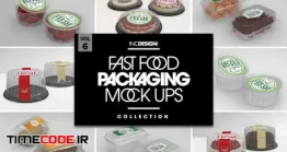 دانلود موکاپ ظرف غذا فست فود Fast Food Boxes Vol.6: Take Out Packaging Mockups
