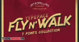 دانلود فونت انگلیسی فانتزی برای تیتر  Fly And Walk Typeface
