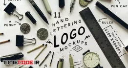 دانلود موکاپ لوگو Hand Lettering Logo Mockups