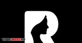 دانلود وکتور لایه باز لوگو سالن زیبایی Letter R And Women Silhouette Logo Vector Design
