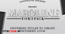دانلود فونت انگلیسی کلاسیک  Maroline Fontpack