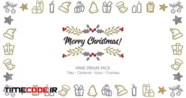 دانلود پروژه آماده افتر افکت : پکیج المان های کریسمس Merry Christmas Hand Drawn Pack