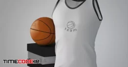 دانلود موکاپ لوگو روی تیشرت بسکتبال Sports Shirt Mockup With Brand Logo