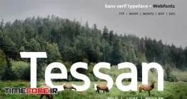 دانلود فونت انگلیسی ساده  Tessan Sans – Modern Typeface + WebFont