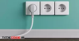 دانلود ریز A White Electrical Outlet On The Wall In The Room