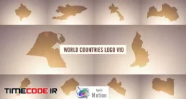 پروژه آماده اپل موشن : لوگو موشن نقشه کشور ها World Countries Logo & Titles V10