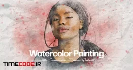 دانلود اکشن فتوشاپ تبدیل عکس به نقاشی آبرنگ Crumpled Watercolor Art Photo Effect