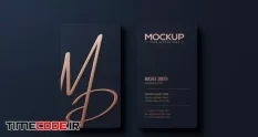 elegant gold foil logo mockup dark business card 10033113 58 33 941