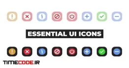 دانلود پروژه آماده افتر افکت : آیکون انیمیشن Essential UI Icons