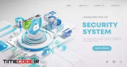 دانلود فایل لایه باز لندینگ پیج سیستم های امنیتی Landing Page Template Design Website Security System
