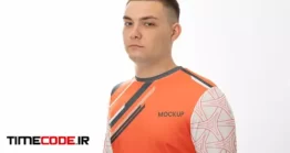 دانلود موکاپ لباس فوتبال Man Dressed In Soccer Mock-up Kit