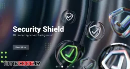 دانلود فایل لایه باز لندینگ پیج امنیت سایبری Security Shield Check Icon Inside Bubble