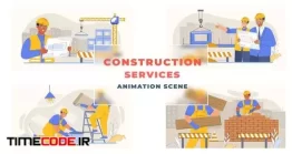 دانلود پروژه آماده پریمیر : موشن گرافیک ساخت و ساز بنا Construction Services Explainer Animation