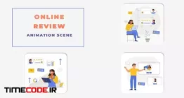 دانلود پروژه آماده افتر افکت : موشن گرافیک پشتیبانی آنلاین Customers Online Review Animation Scene