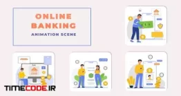 دانلود پروژه آماده افتر افکت : موشن گرافیک بانکداری آنلاین Online Banking Animation Scene