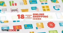دانلود پروژه آماده افتر افکت : آیکون انیمیشن خرید آنلاین Online Shopping Animated Icons