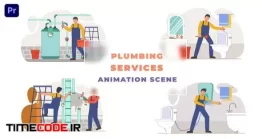 دانلود پروژه آماده پریمیر : موشن گرافیک سرویس لوله کشی Plumbing Services Animation Scene