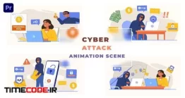 دانلود پروژه آماده پریمیر : موشن گرافیک هک Premiere Pro Cyber Attack Animated Scene