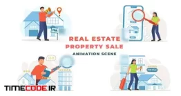 دانلود پروژه آماده پریمیر : موشن گرافیک مشاور املاک Real Estate Property Sale Animation Scene
