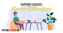 دانلود پروژه آماده افتر افکت : موشن گرافیک پشتیبانی آنلاین Support Service