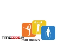 دانلود فایل لوگو آماده فیتنس  Children’s Gym And Fitness Centre Logo Vector