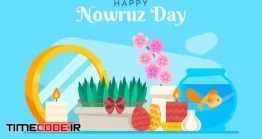 دانلود وکتور سفره هفت سین Happy Nowruz Illustration