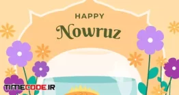 دانلود وکتور نوروز مبارک Flat Happy Nowruz Illustration