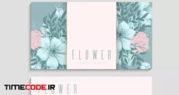دانلود وکتور لایه باز کارت ویزیت با طرح گل Flower Business Cards Template